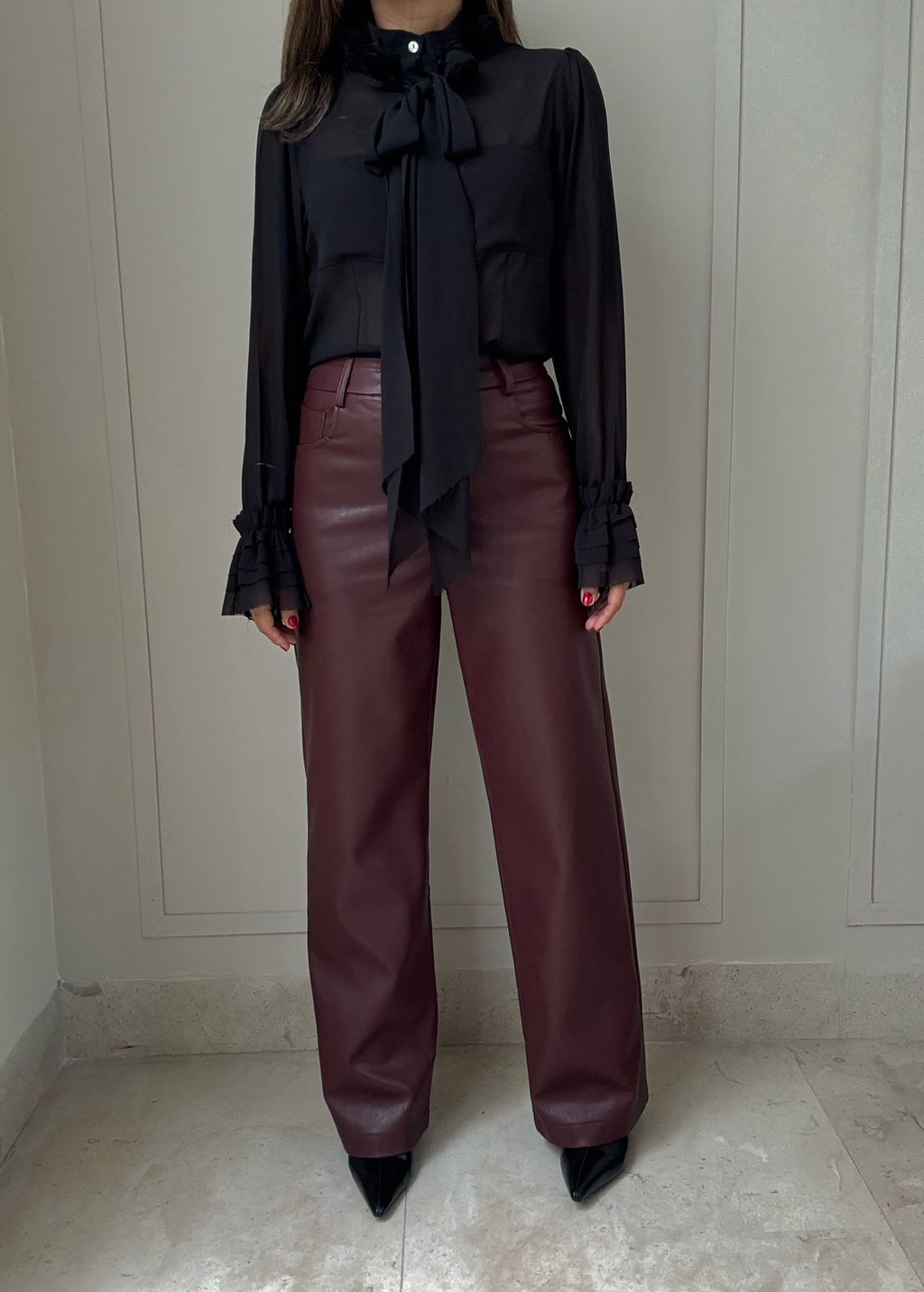 Emma Vegan Leather Pants
