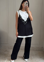Noir Lace Layer Top