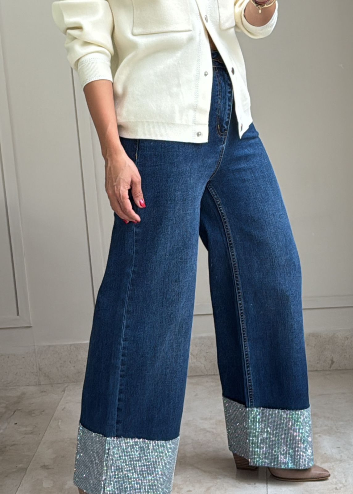 Miranda Rhinestone Sparkle Denim Jeans
