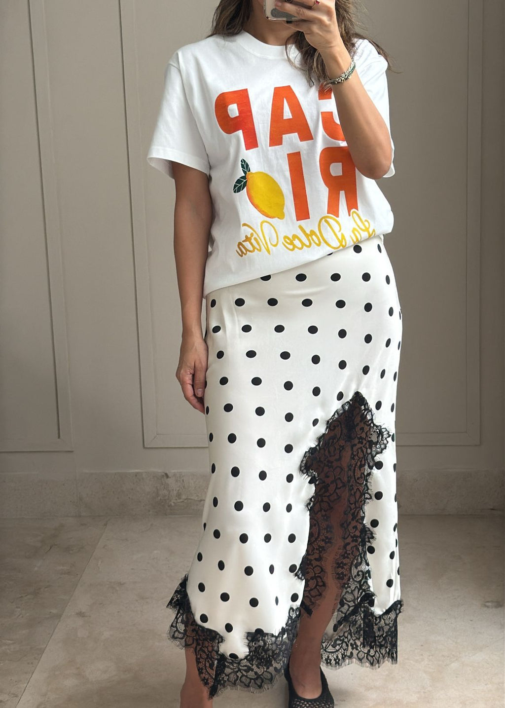 Tania polka dots skirt