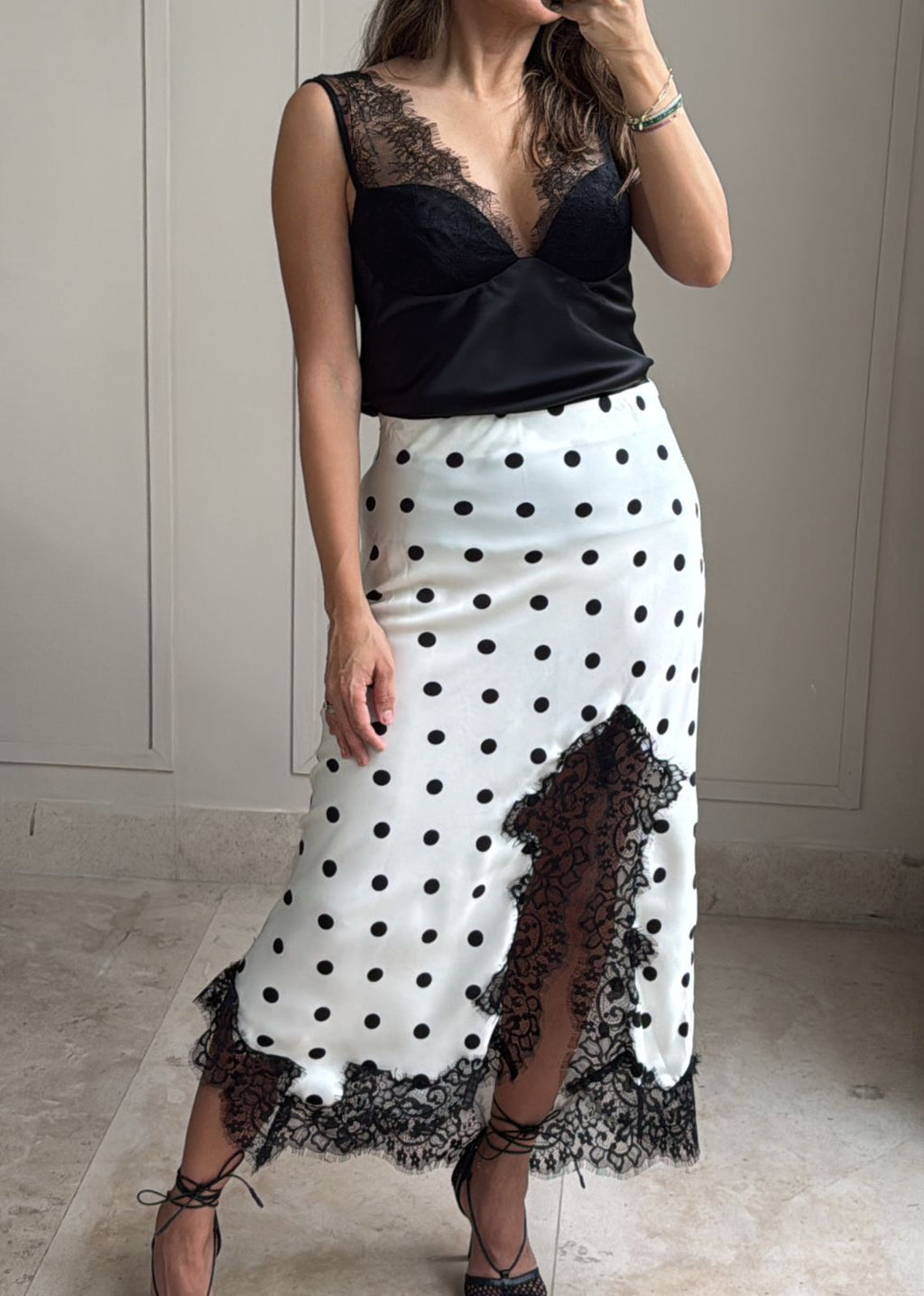 Tania polka dots skirt