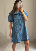 Bow Belle Denim Dress
