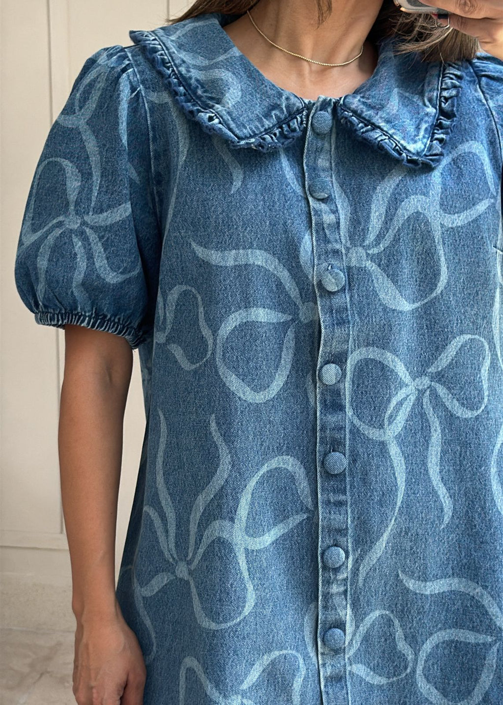Bow Belle Denim Dress