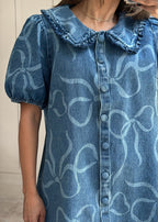 Bow Belle Denim Dress