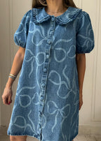 Bow Belle Denim Dress