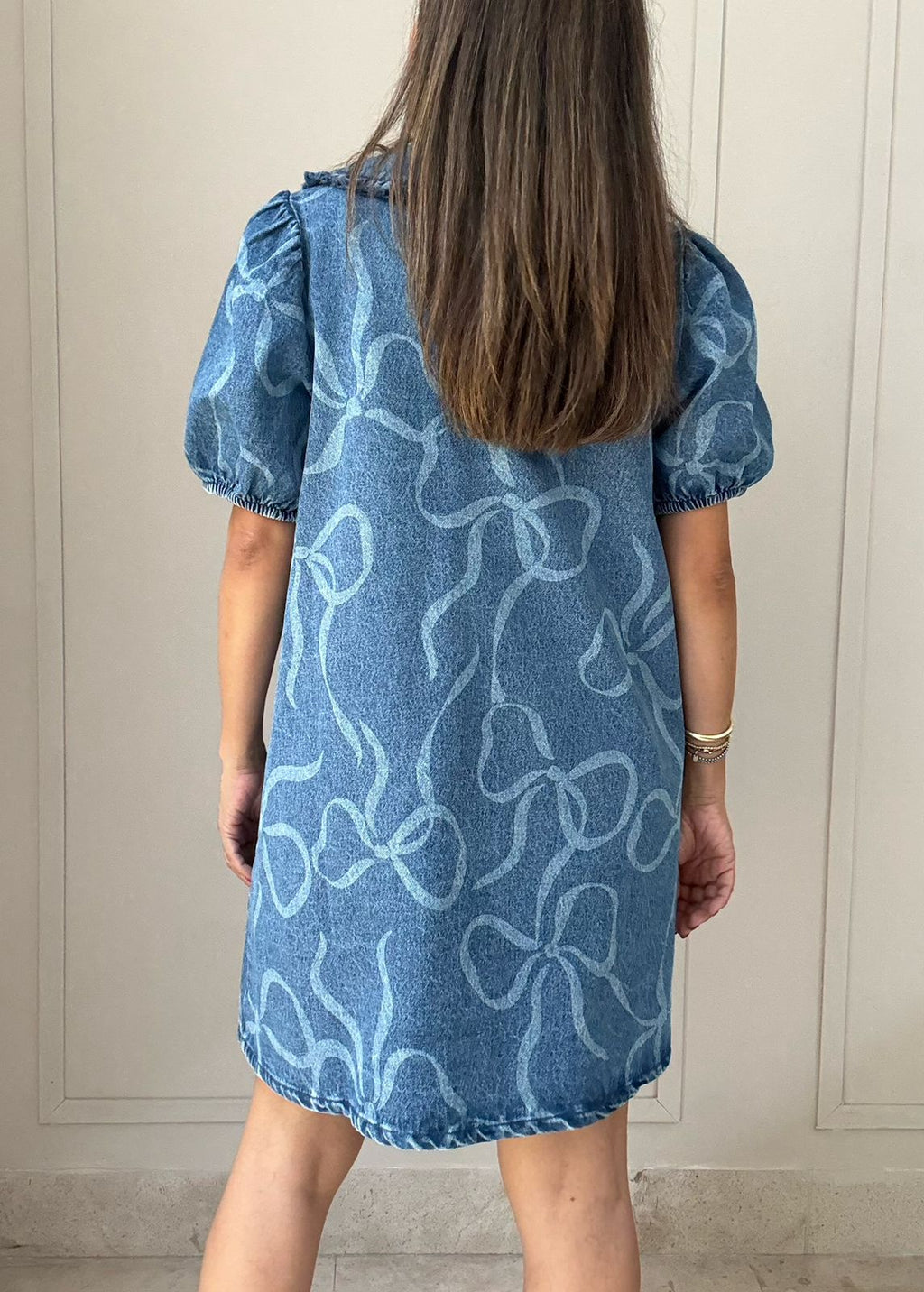 Bow Belle Denim Dress