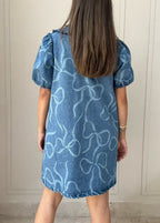 Bow Belle Denim Dress