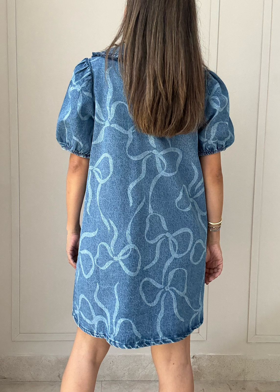 Bow Belle Denim Dress