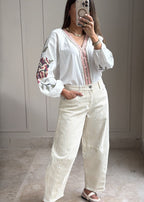 Donatella Barrel Jeans