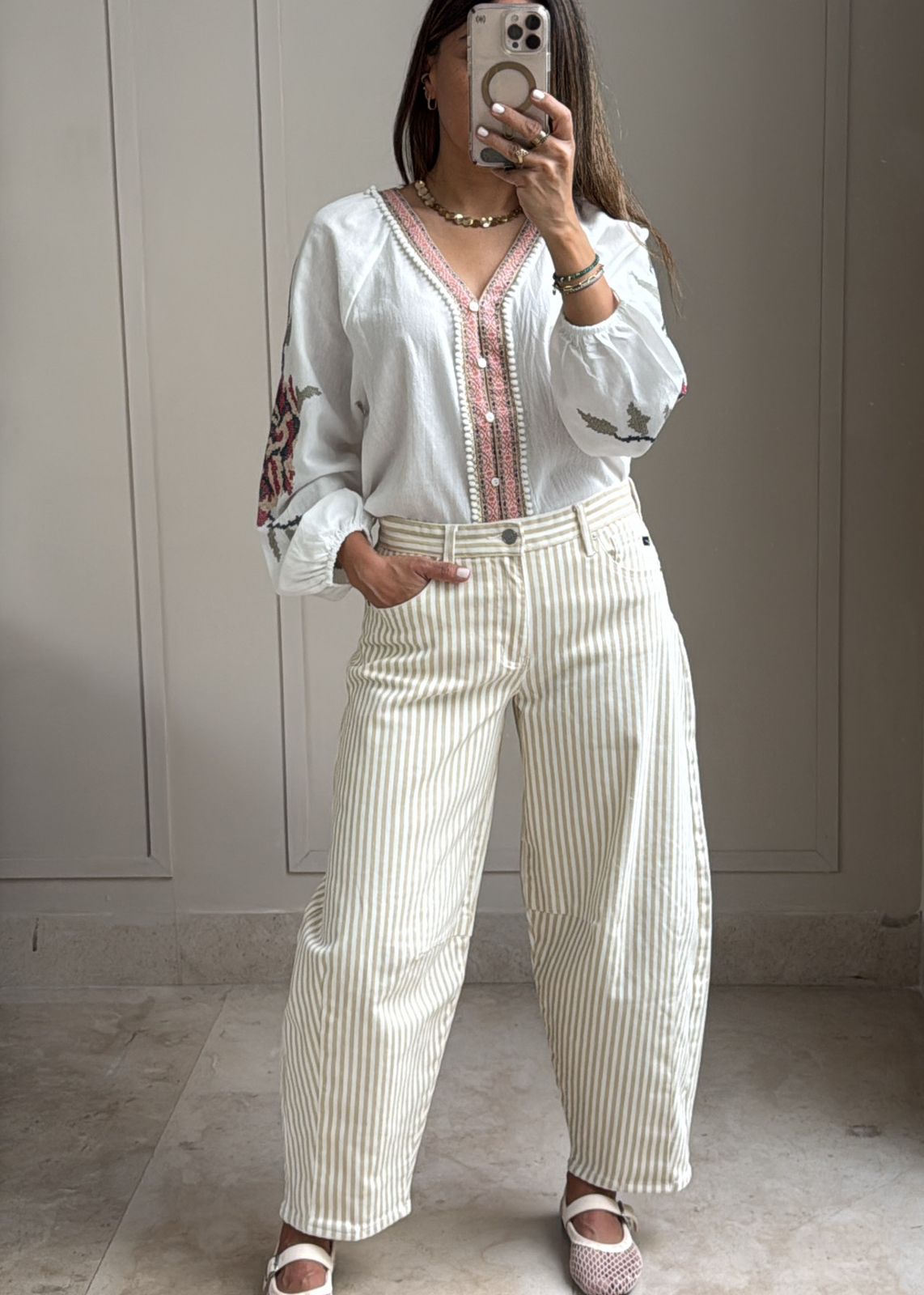 Donatella Barrel Jeans