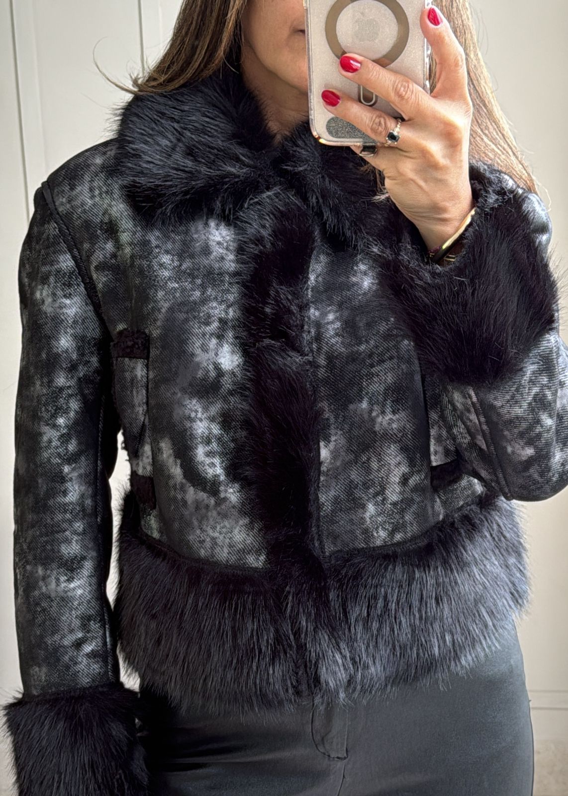 Damiana Metalic Faux Fur Jacket
