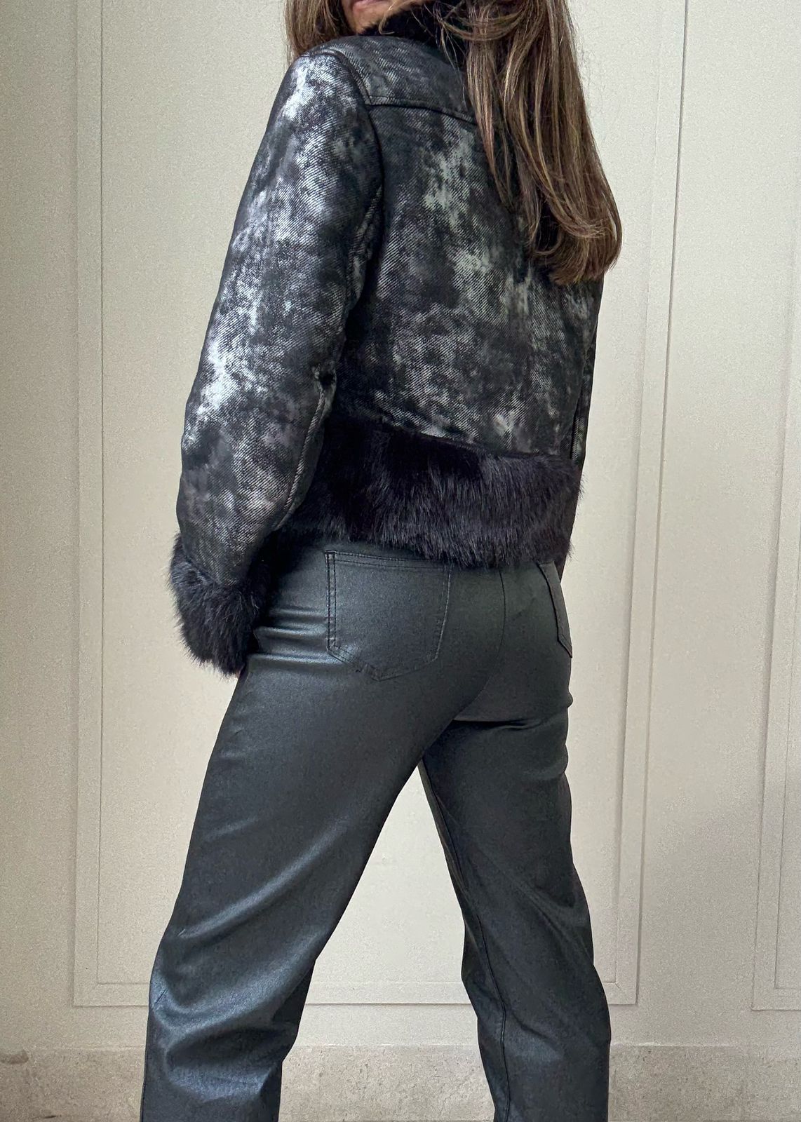 Damiana Metalic Faux Fur Jacket