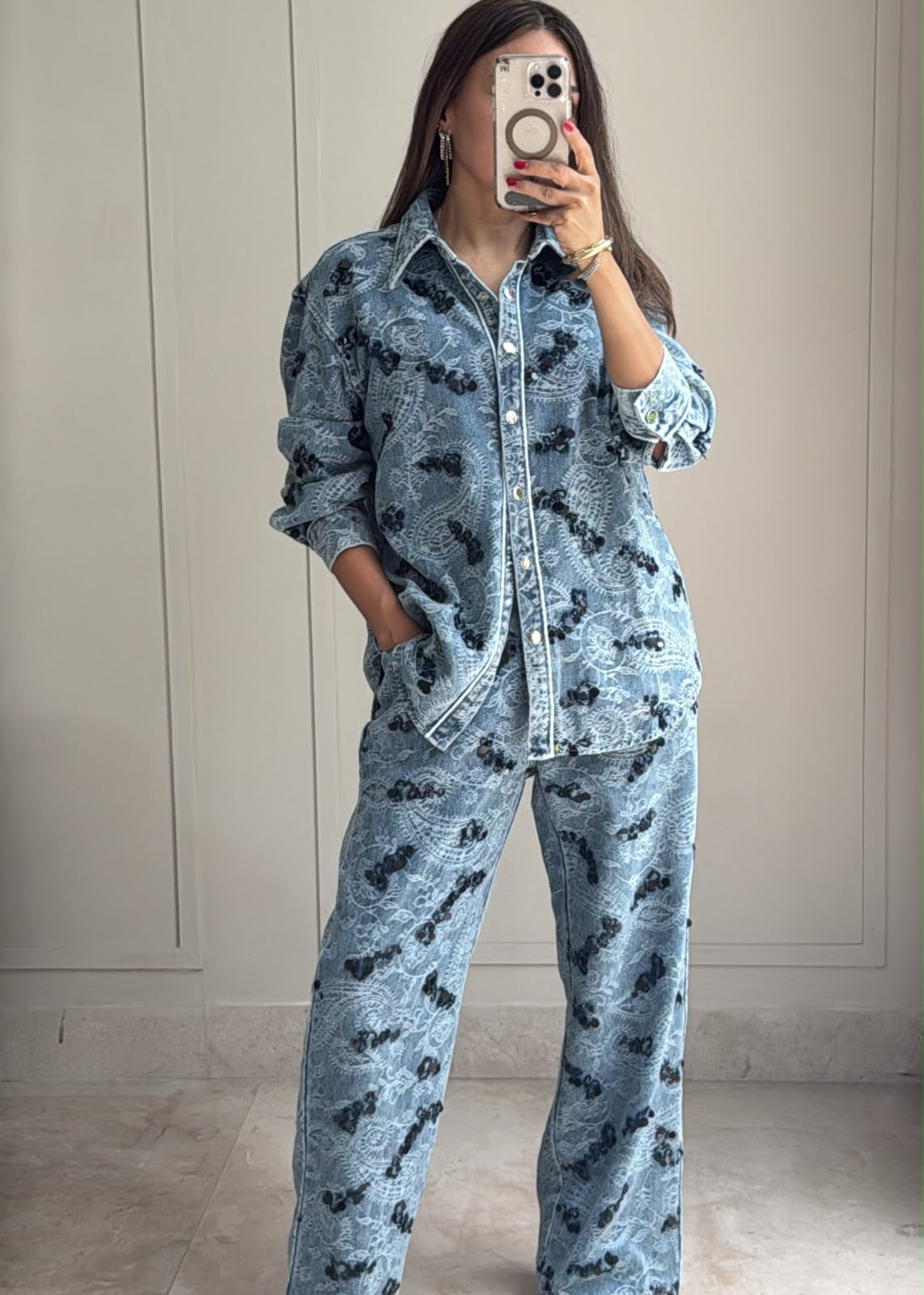 Paisley Denim Set