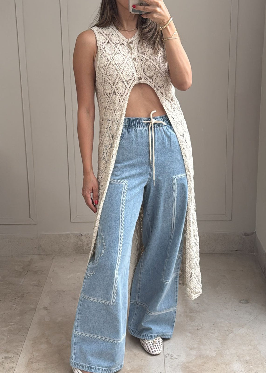 Boho Breeze Long Vest