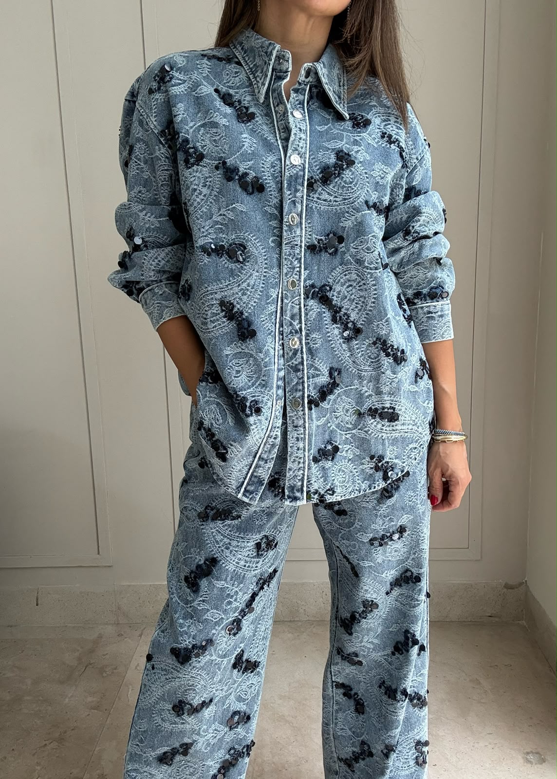 Paisley Denim Set