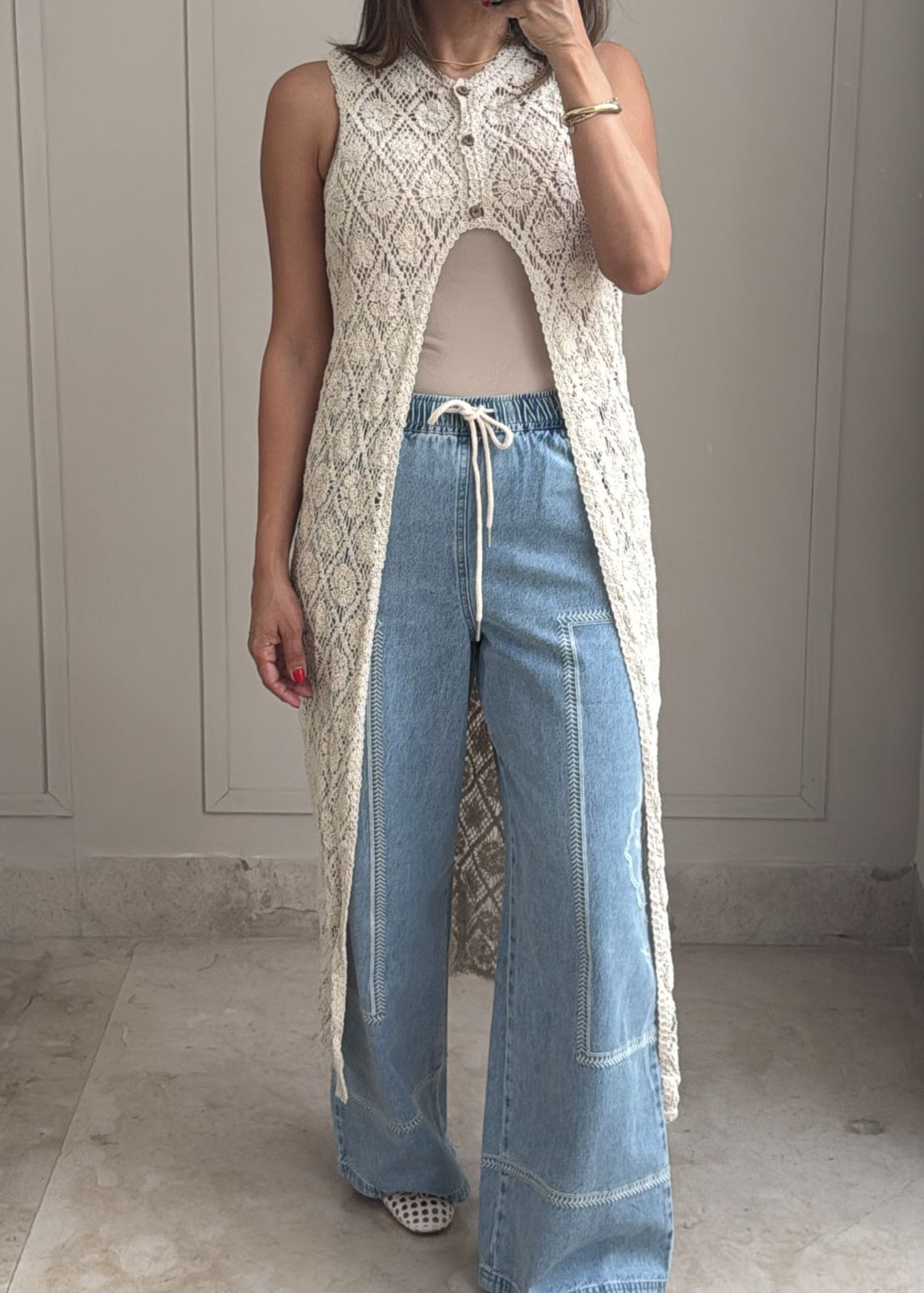 Boho Breeze Long Vest