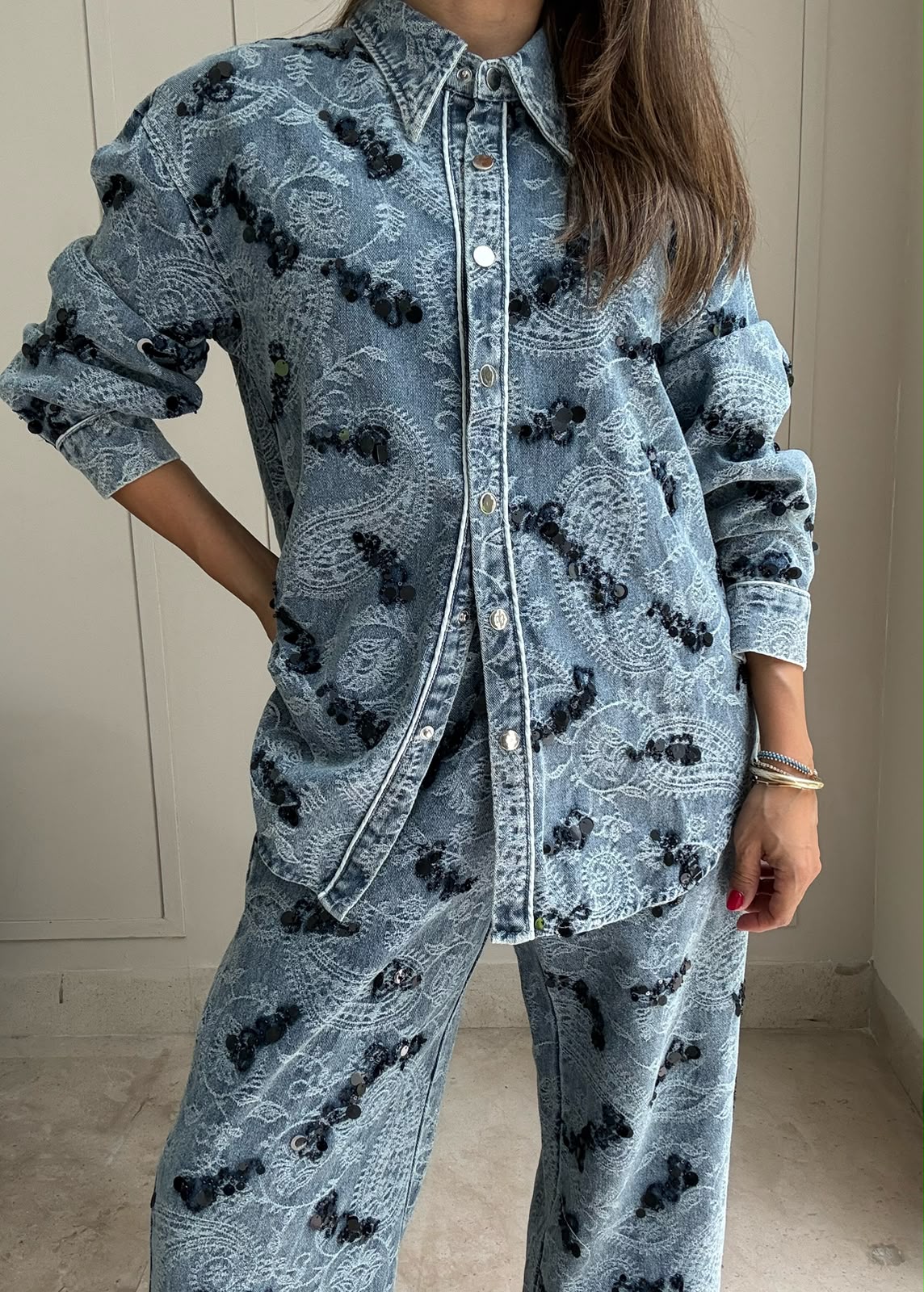 Paisley Denim Set