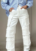 Statement White Cargo Jeans