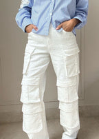Statement White Cargo Jeans
