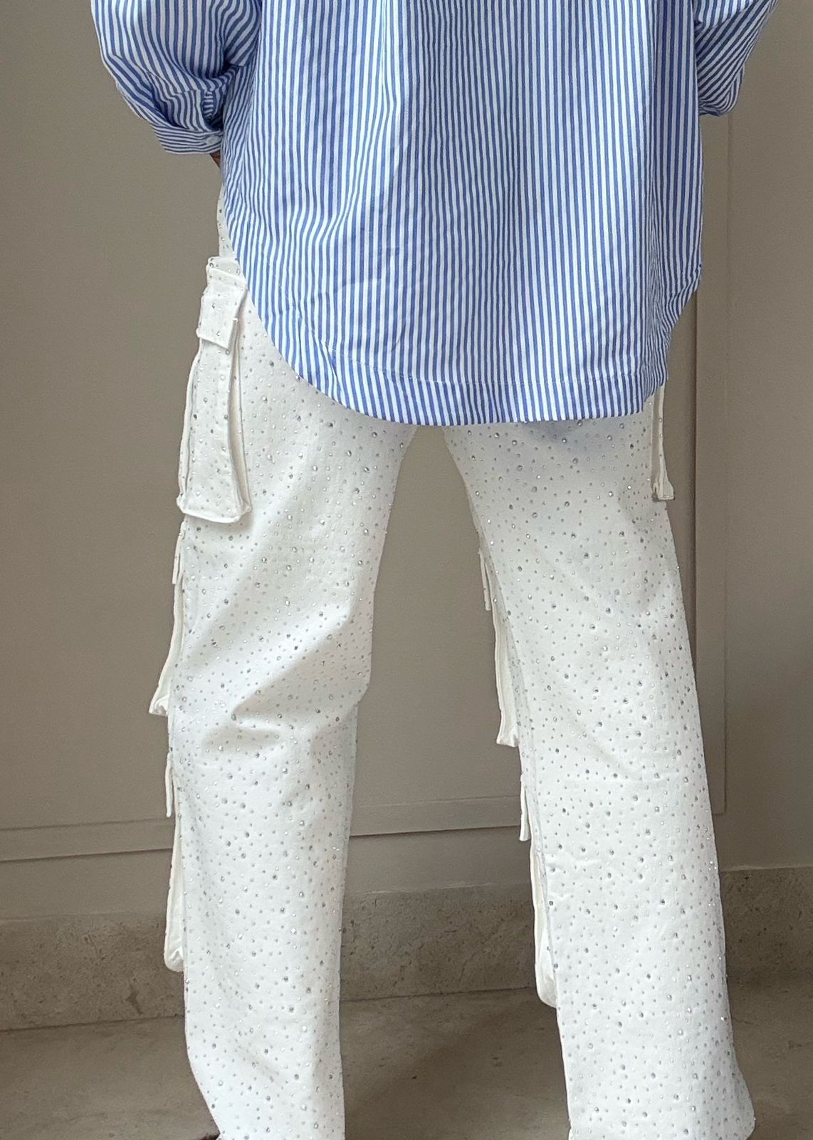 Statement White Cargo Jeans