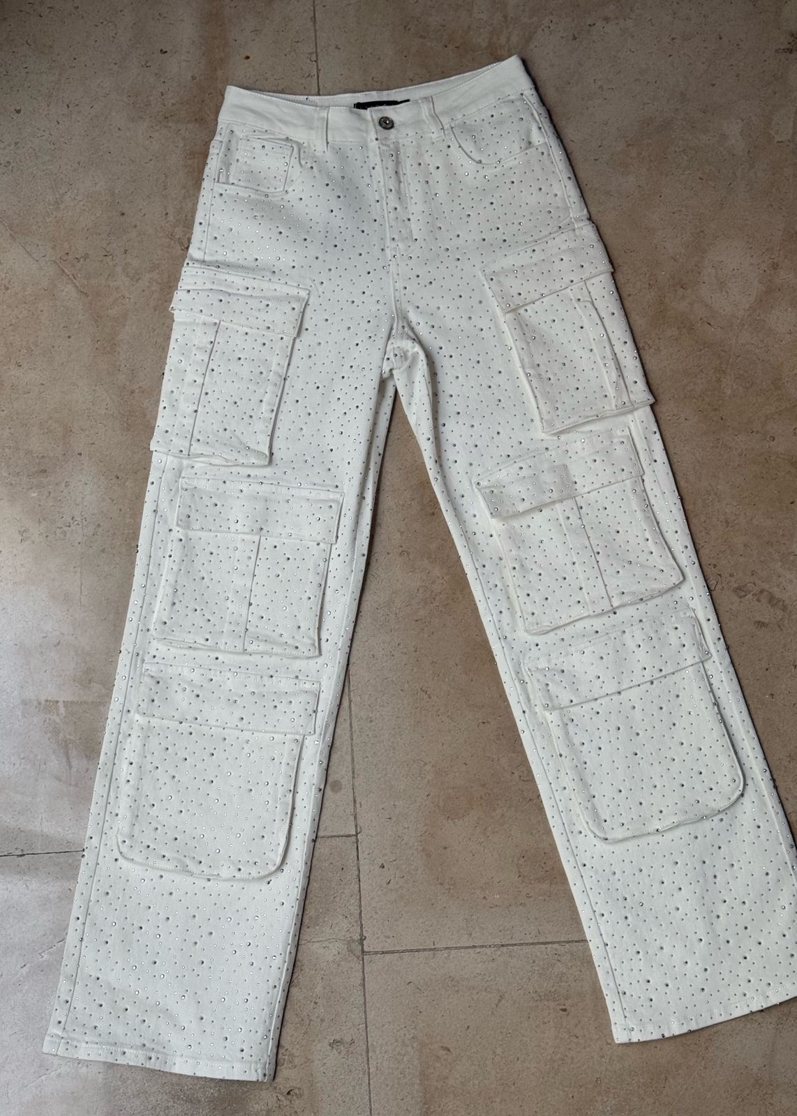 Statement White Cargo Jeans