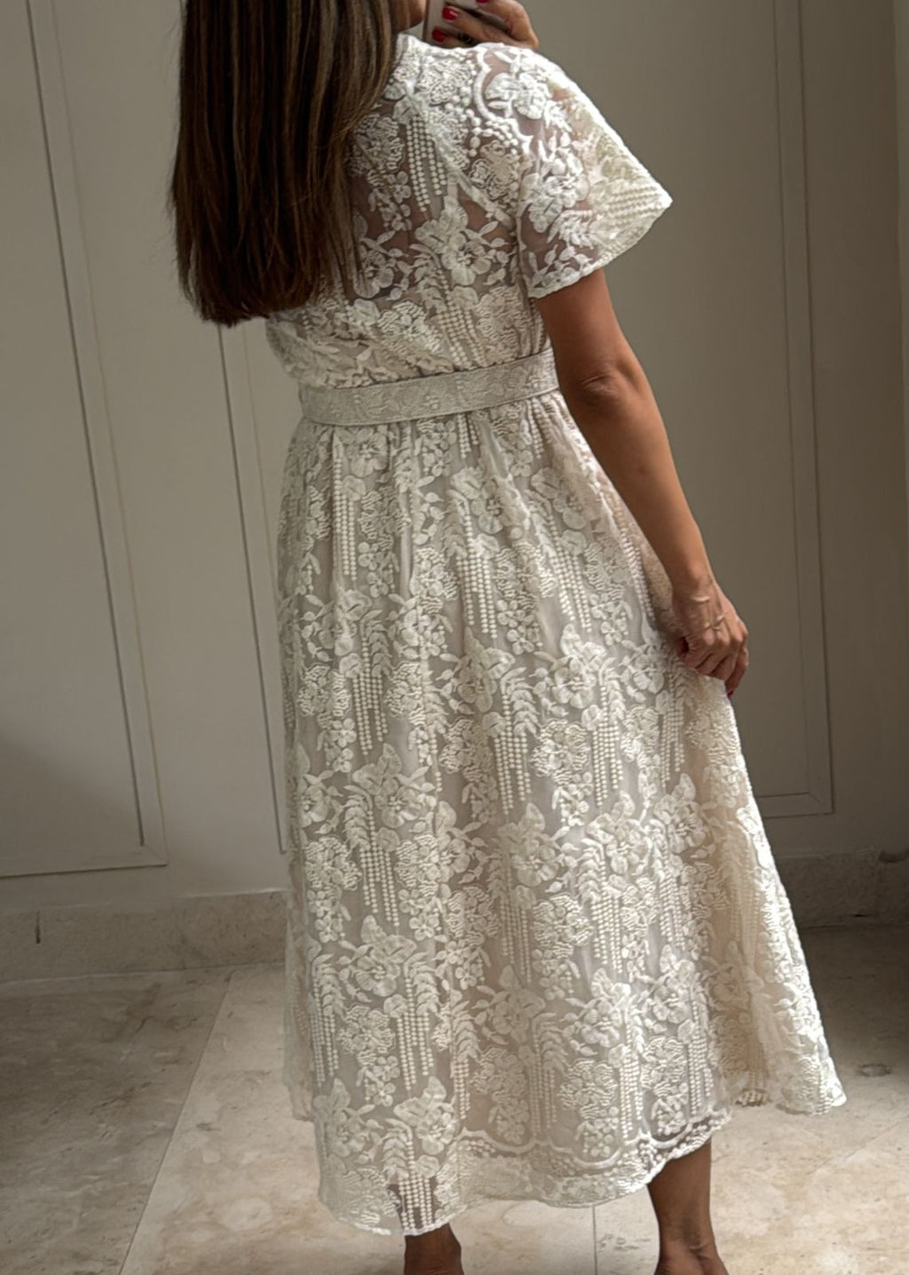 Louise Lace Midi Dress