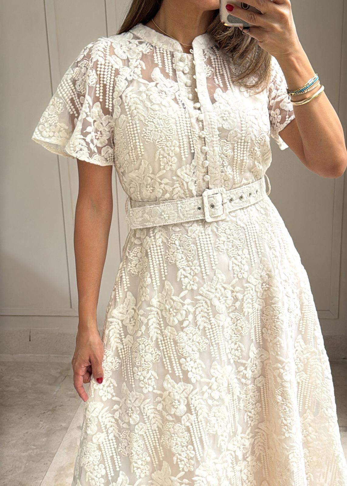 Louise Lace Midi Dress