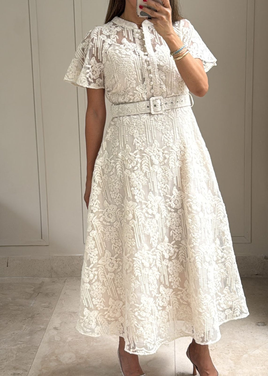 Louise Lace Midi Dress