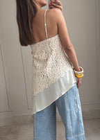 Lace Cascade Tunic Top