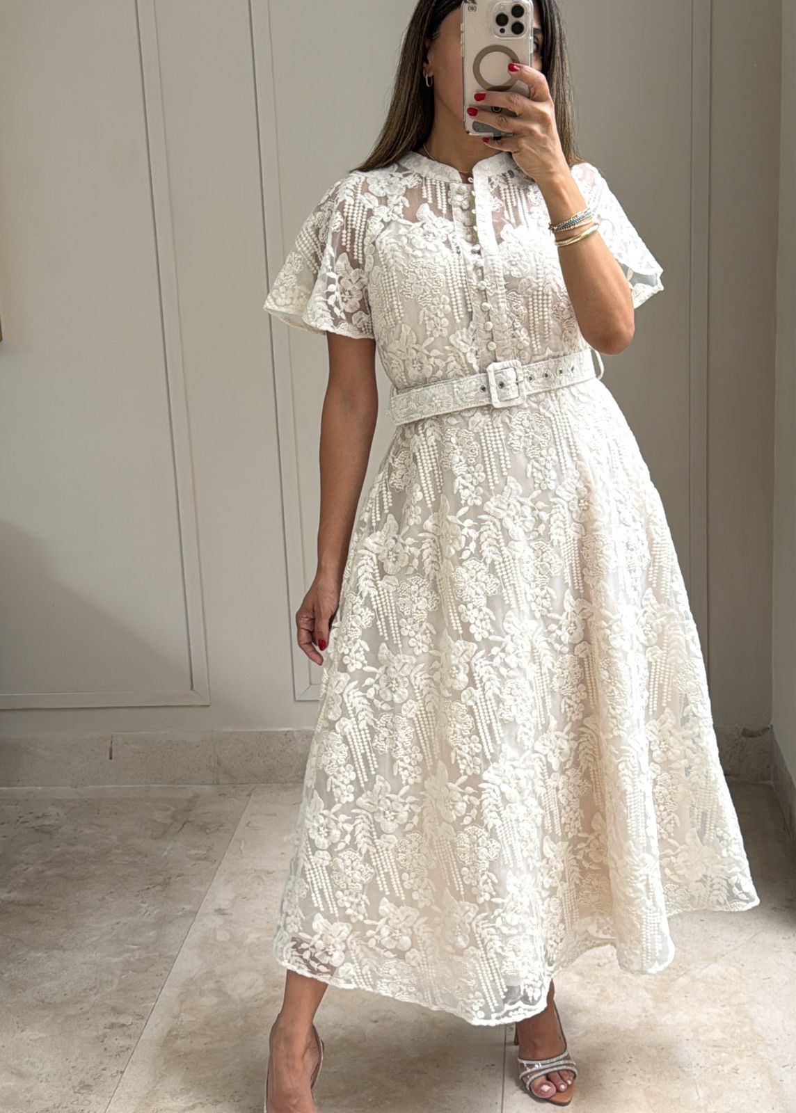 Louise Lace Midi Dress