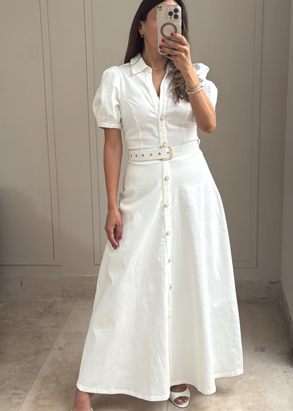 Pearl Denim Dress