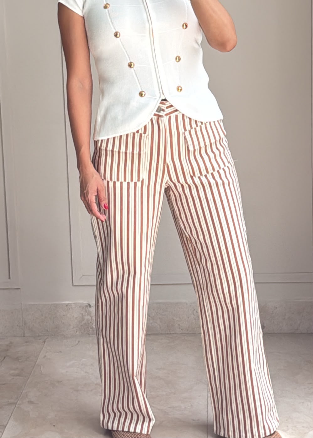Striped Cargo Pants