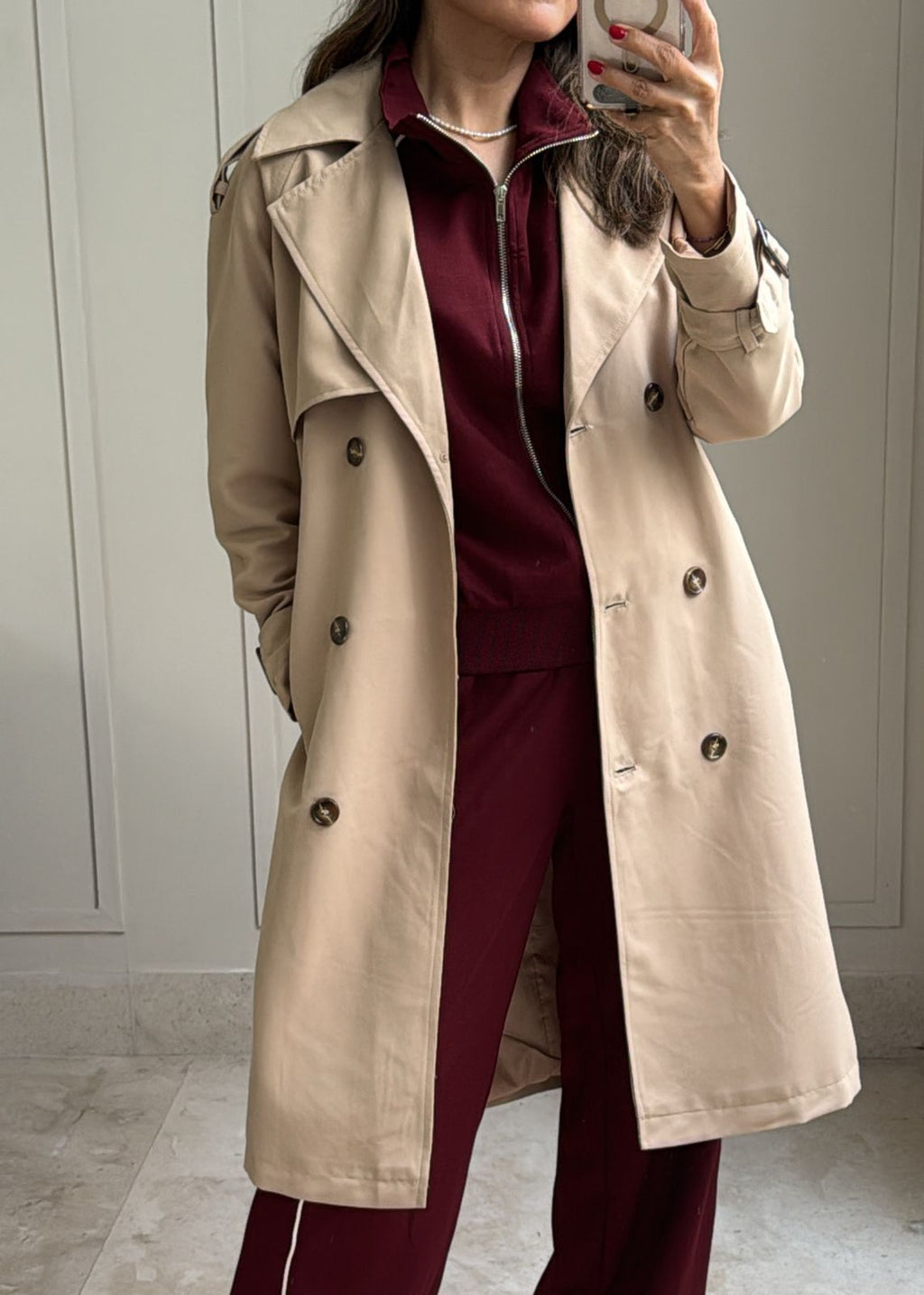 Gabardina Camel Classic Chic