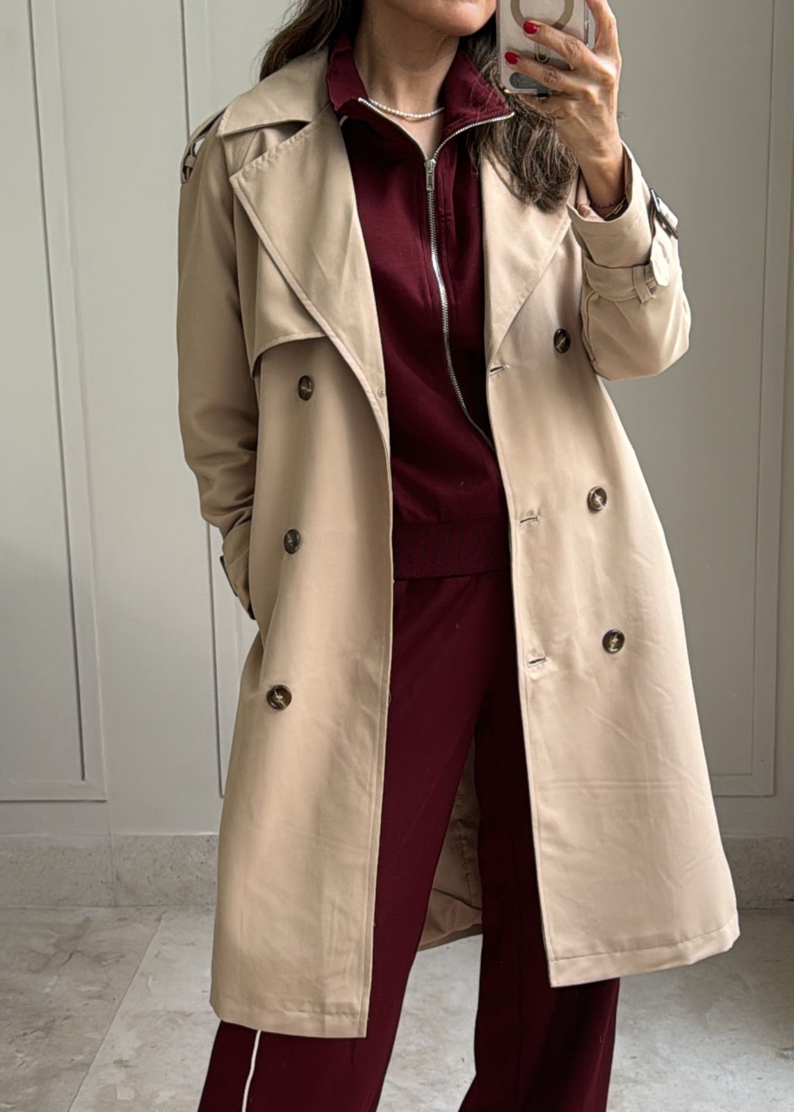 Gabardina Camel Classic Chic