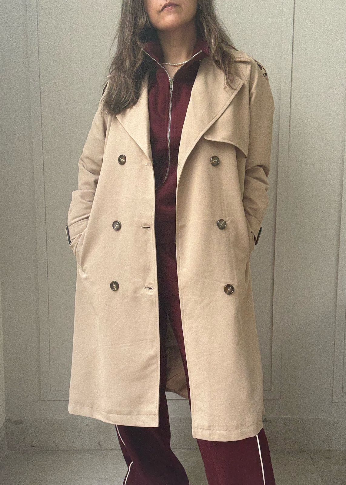 Gabardina Camel Classic Chic