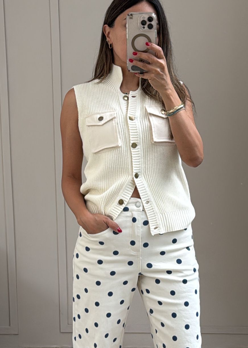 Ivory Knit Vest