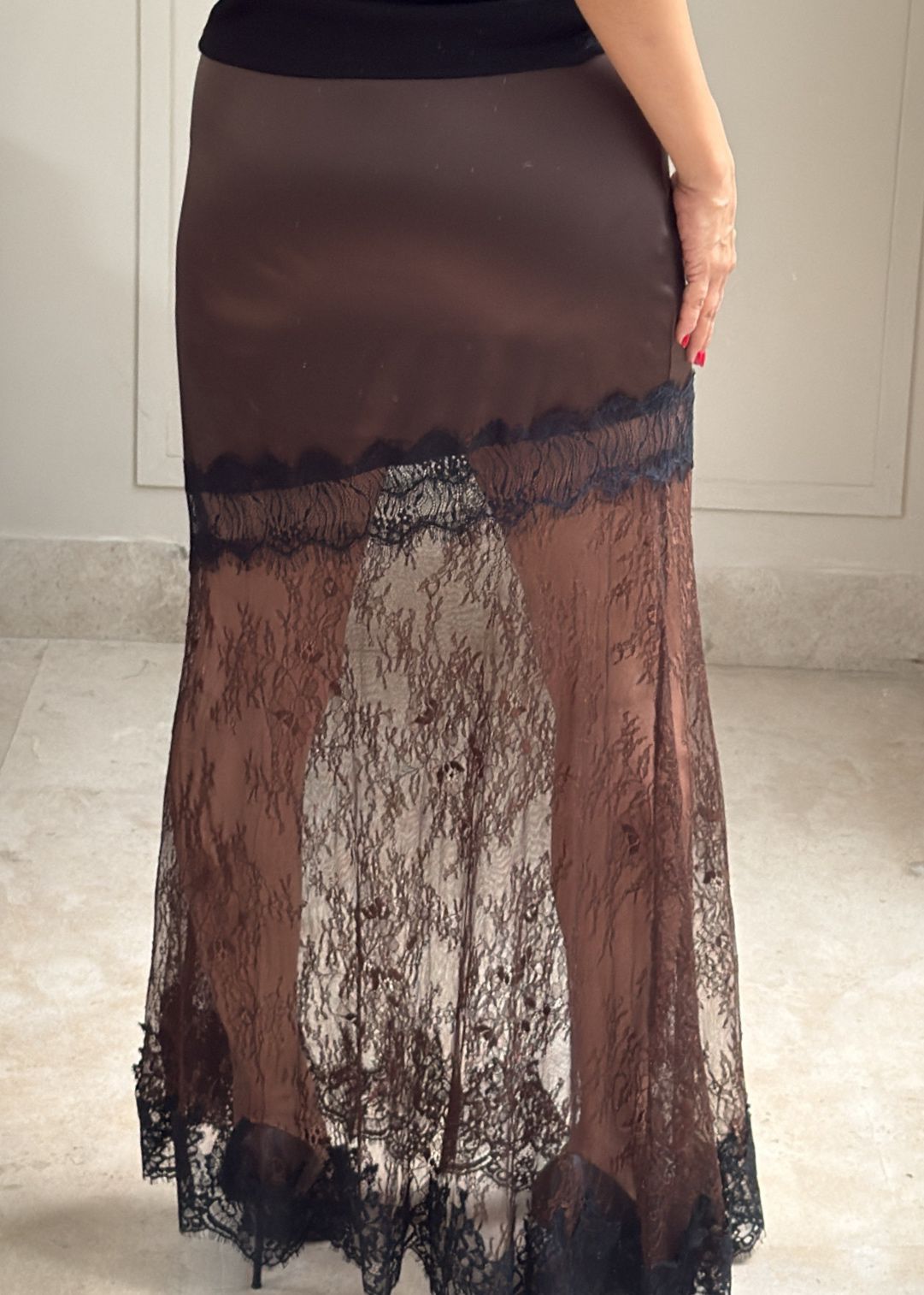 Chocolate Lace Skirt