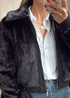 Colette Faux Fur Cropped Jacket