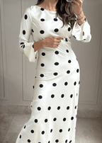 Polka Dots Satín Dress