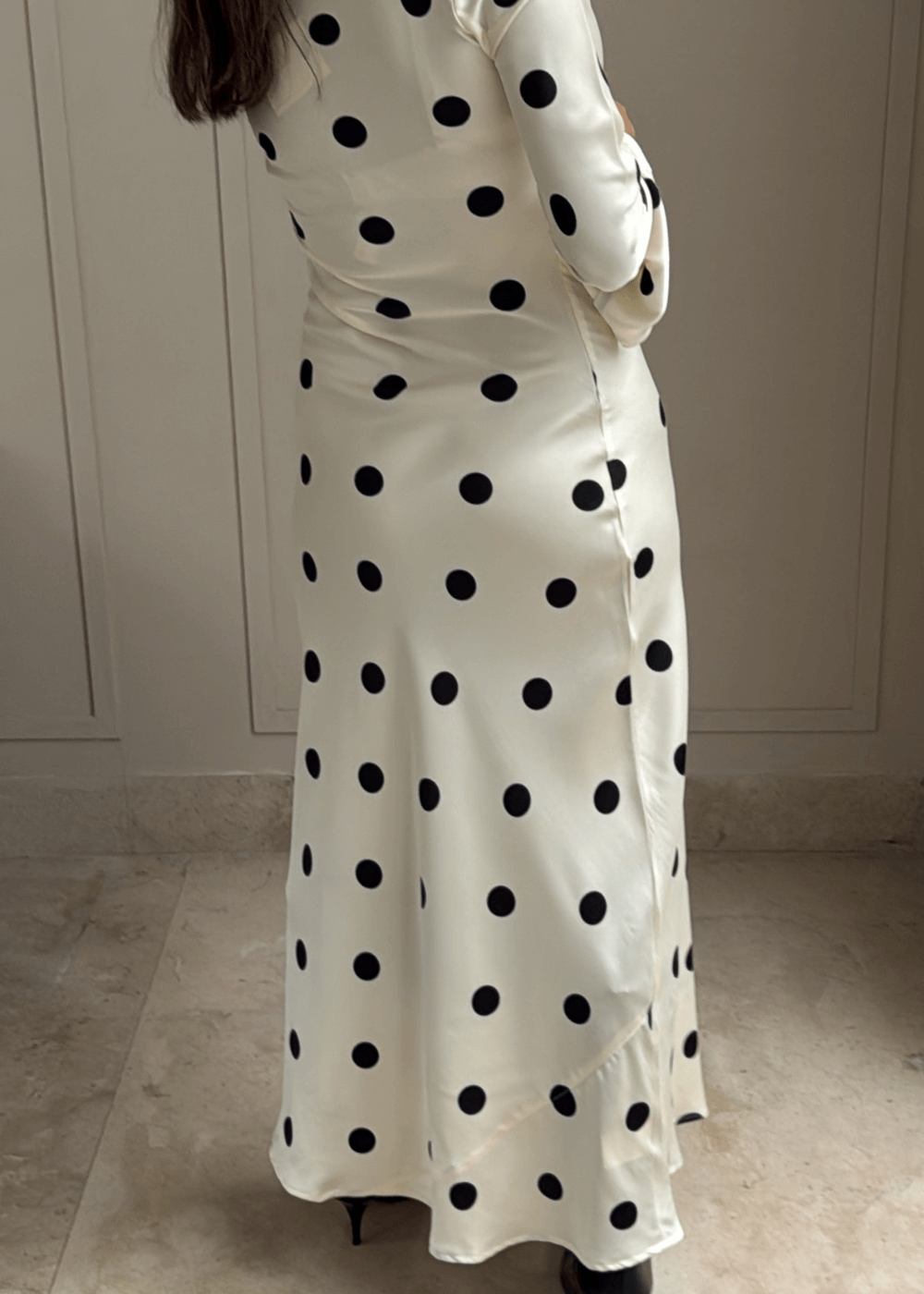 Polka Dots Satín Dress