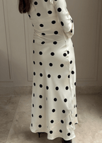 Polka Dots Satín Dress