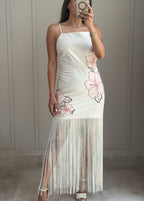 Blush Fringe Dress
