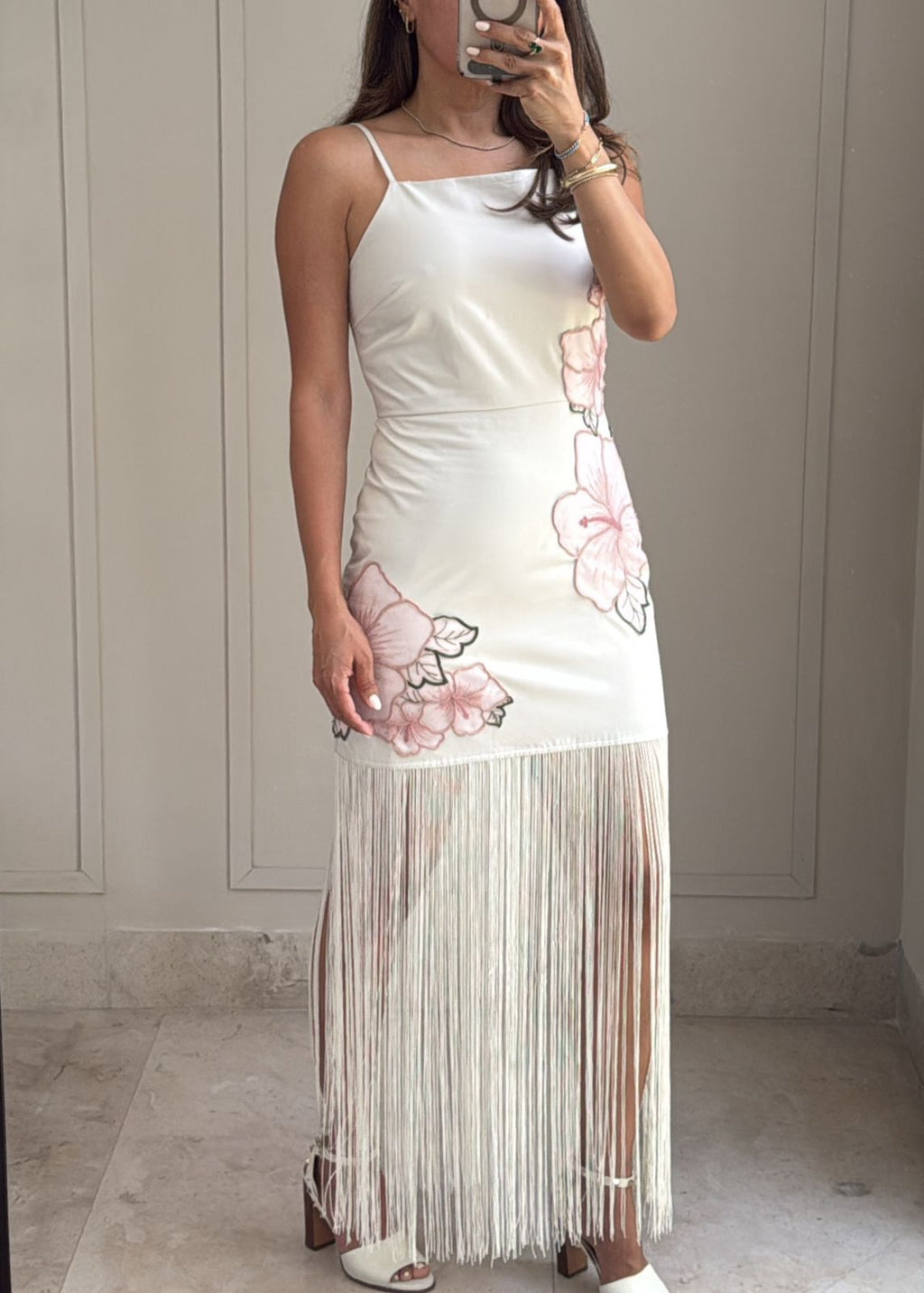 Blush Fringe Dress